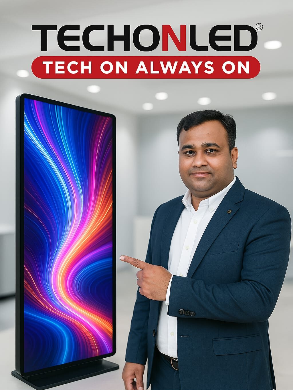 65” T-Type iPhone Shape LED Standee in Ludhiana