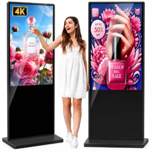 55 Inch Black Box T Type With Half Toughend Glass Digital Standee – Techon LED