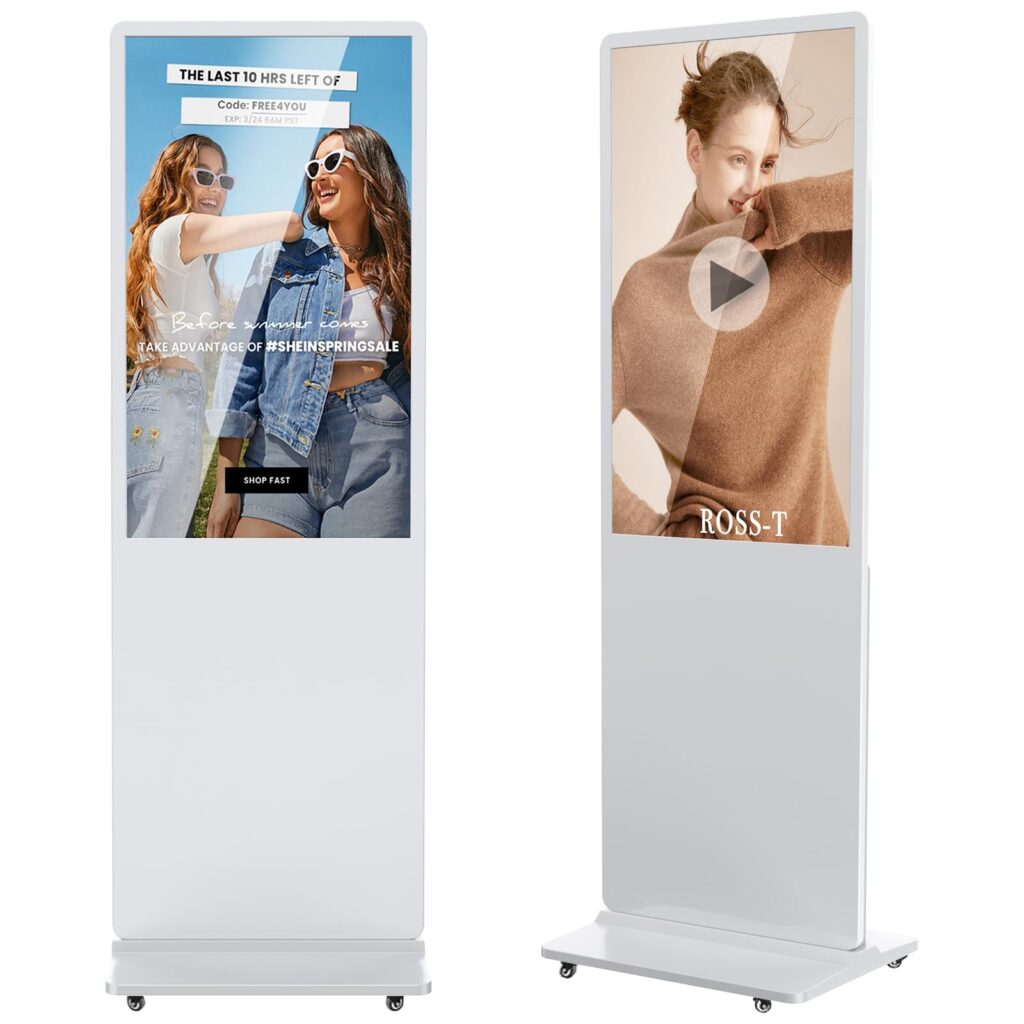 T-Type White Digital Standee