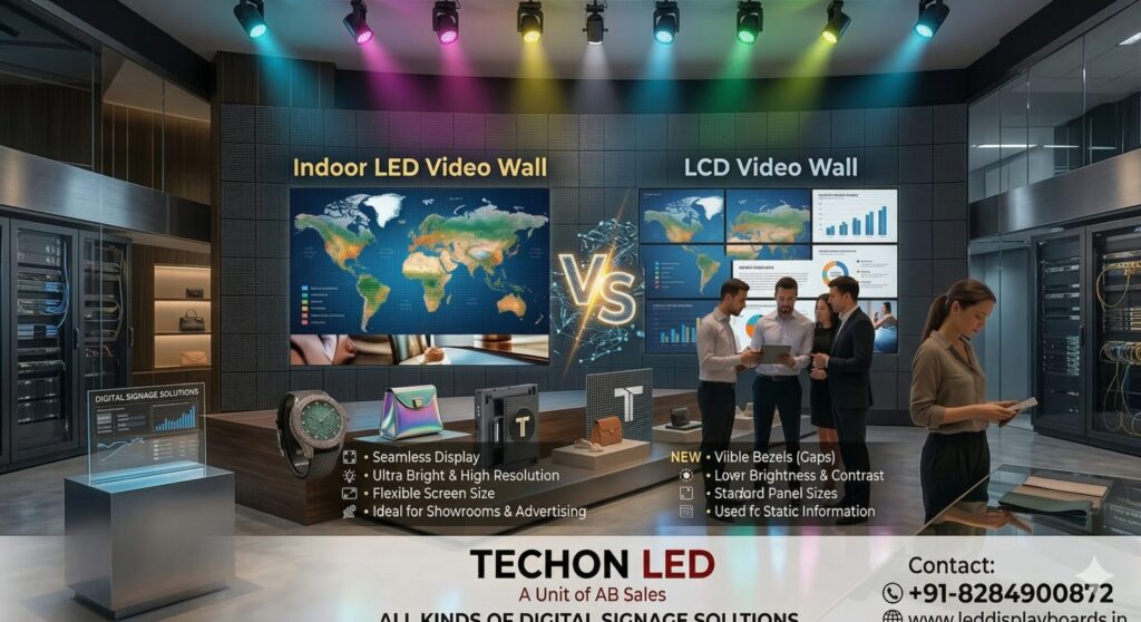 Indoor LED Video Wall vs LCD Video Wall