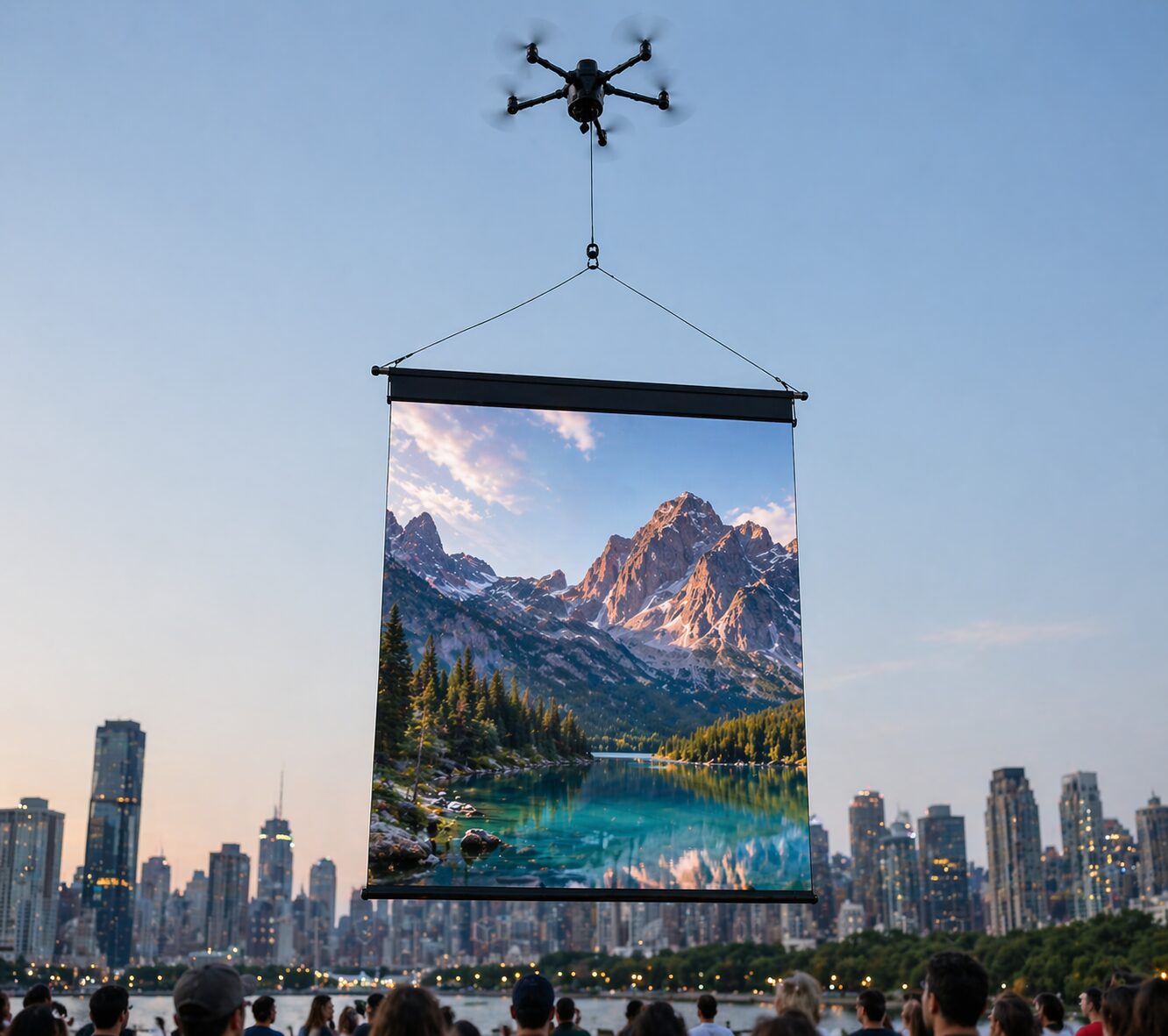 P25 Outdoor Flying LED Screen | 2x5m to 5x10m 2 flying-outdoor-screen