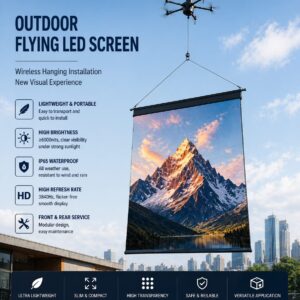 outdoor flying led screen