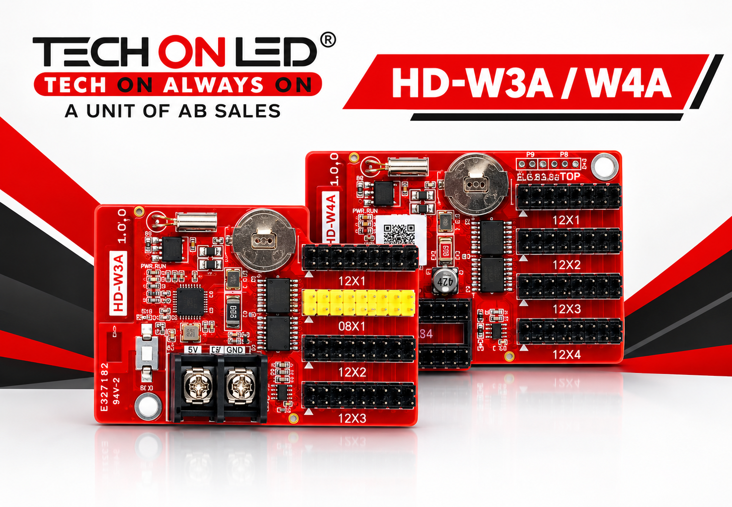 Huidu HD-W3A / HD-W4A Single-Color LED Controllers 1 Huidu HD-W3A W4A Single-Color Controllers
